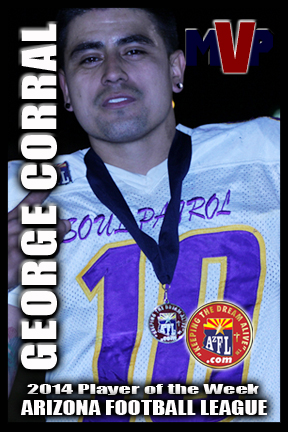 AzFL 2014 w9 MVP George Corral Soul Patrol